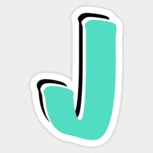 Letter J Sticker
